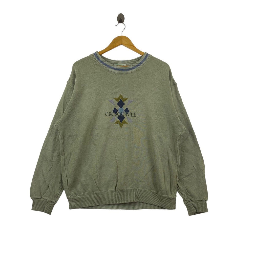 Vintage CROCODILE PARIS Embroidered Made In Japan Sweatshirt Sweater Pullover Jumper