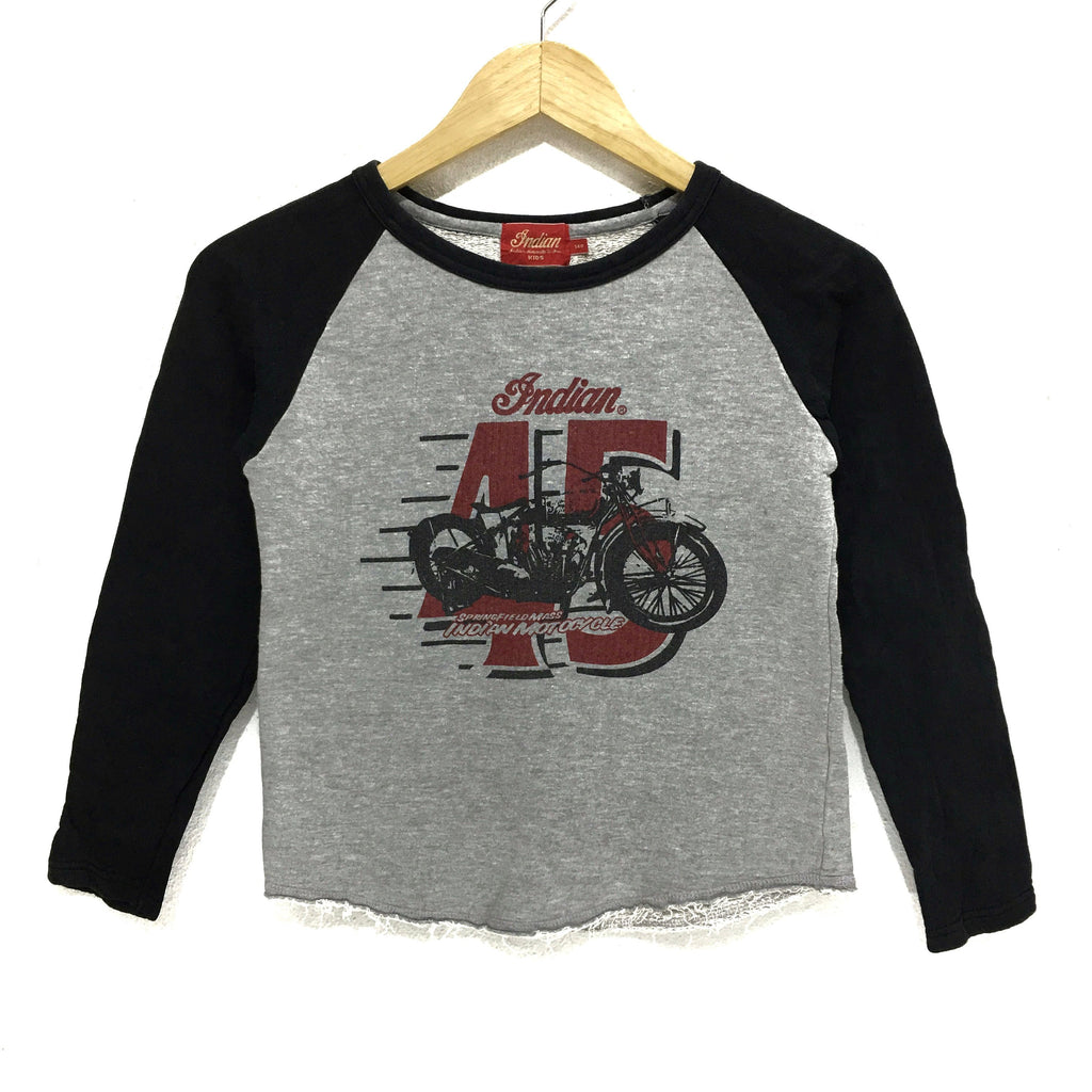 Vintage INDIAN MOTORCYCLE VANDERGRIFT Club Sweatshirt Springfield Toyo Enterprise Pullover Jumper