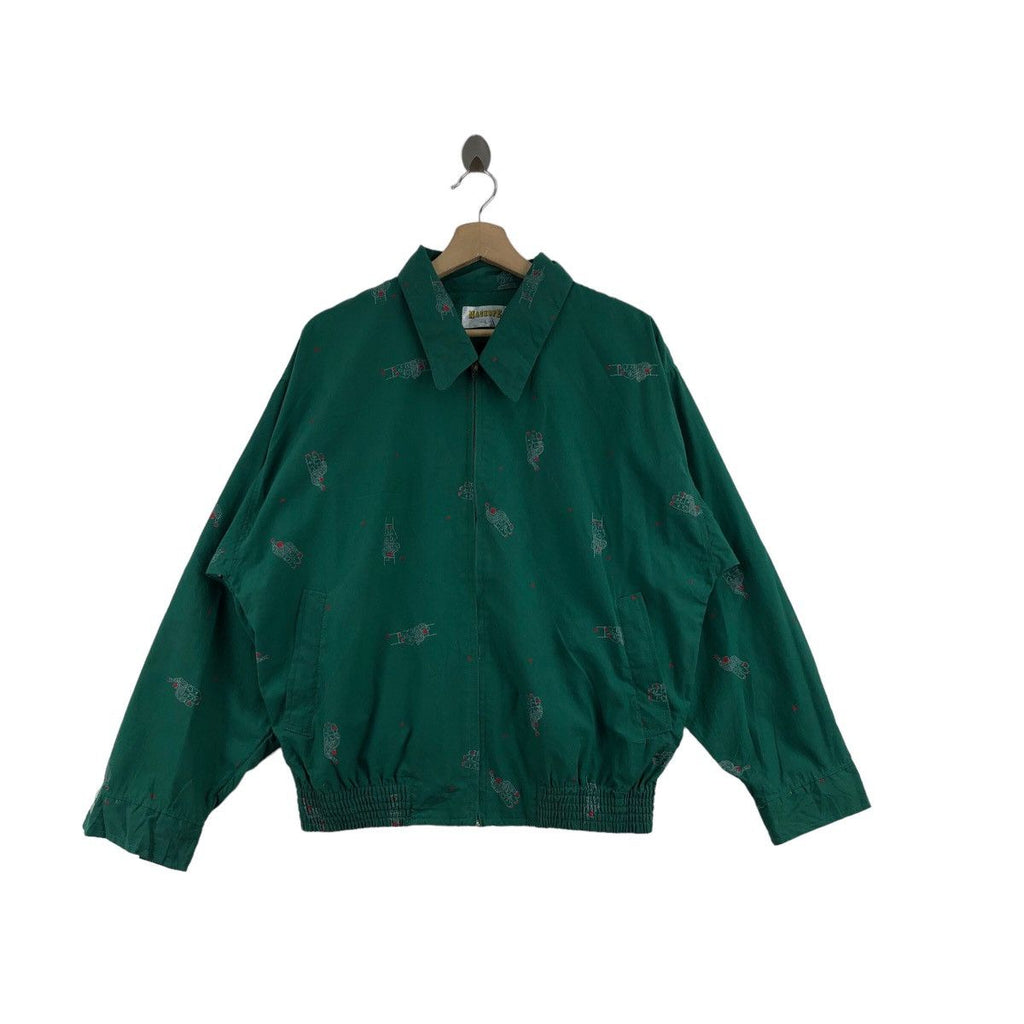 Vintage 80’ MACHOPE USA AOP All Over Print Painting Jacket Windbreaker Zipper