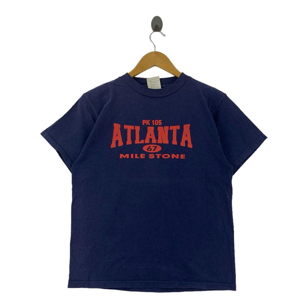 Vintage ATLANTA MILE STONE PK 105 Collegiate Tee Shirt Top University Alma Mater