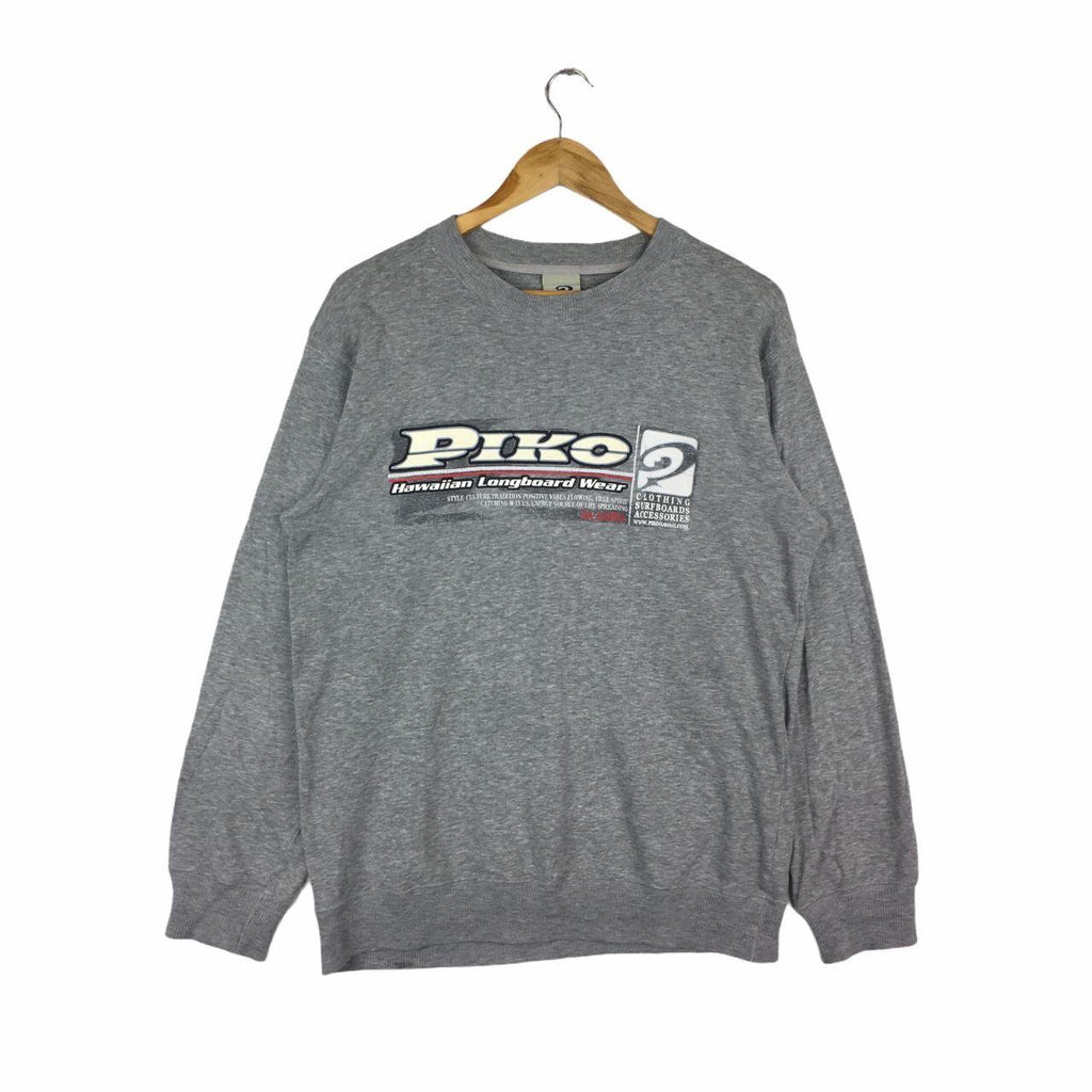 Vtg PIKO HAWAII Surfing Longboard Summer Sweater Sweatshirt Windbreaker Jacket Hoodie