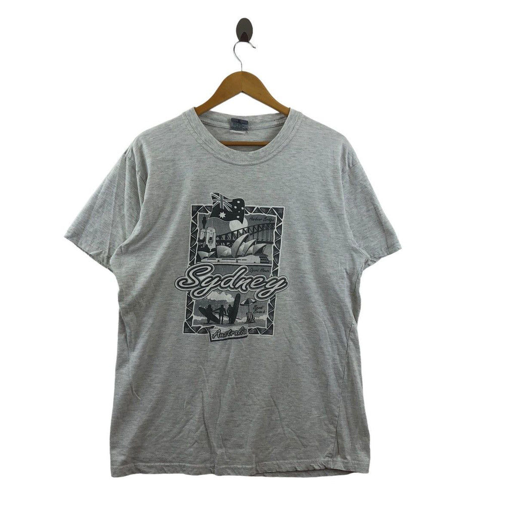 Vintage AUSTRALIA ART Surf Bondi Beach Sydney Tee Shirt Top Tourism