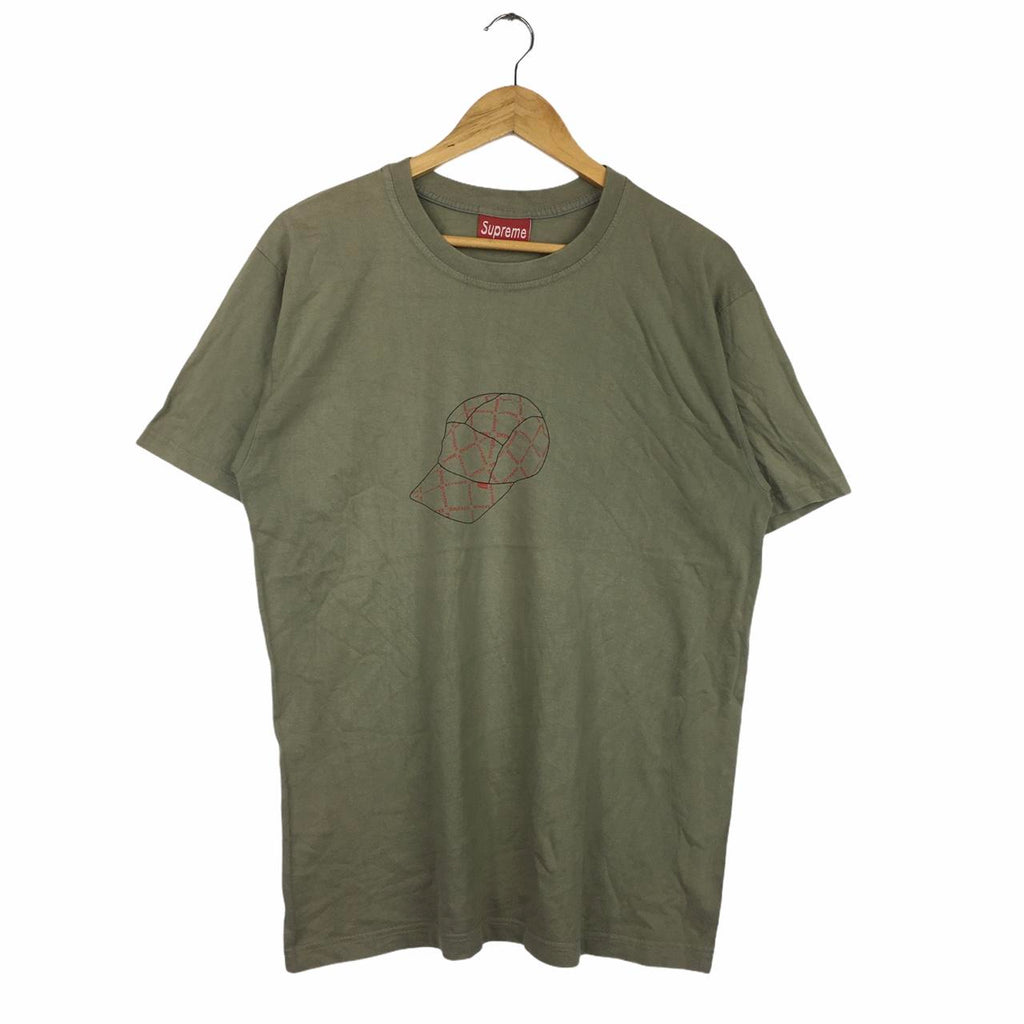 Vintage SUPREME New York USA Cap Hat Monogram Logo Tee Shirt Top Skateboard