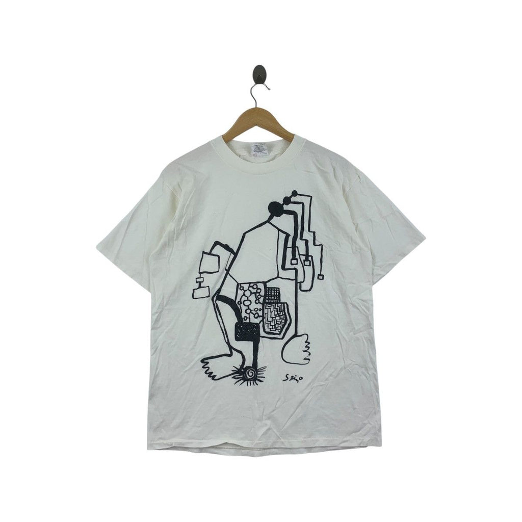 Vintage 90’ OKUHARA SEIKO JAPAN Painter Abstract Tee Shirt Top Painting Illustration Artist