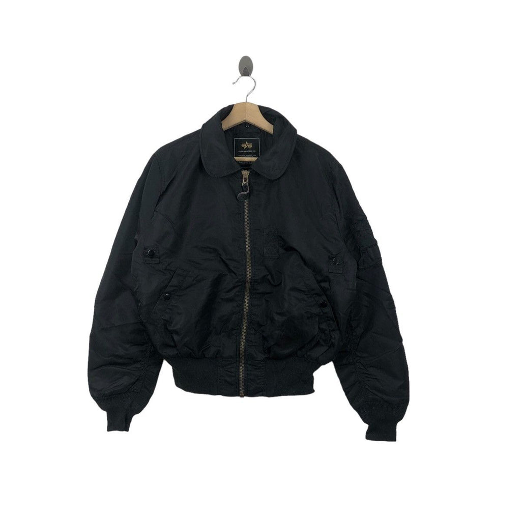 Vtg ALPHA INDUSTRIES MA-1 Cage 3A382 Fighter Bomber Jacket Intermediate Flight Coat