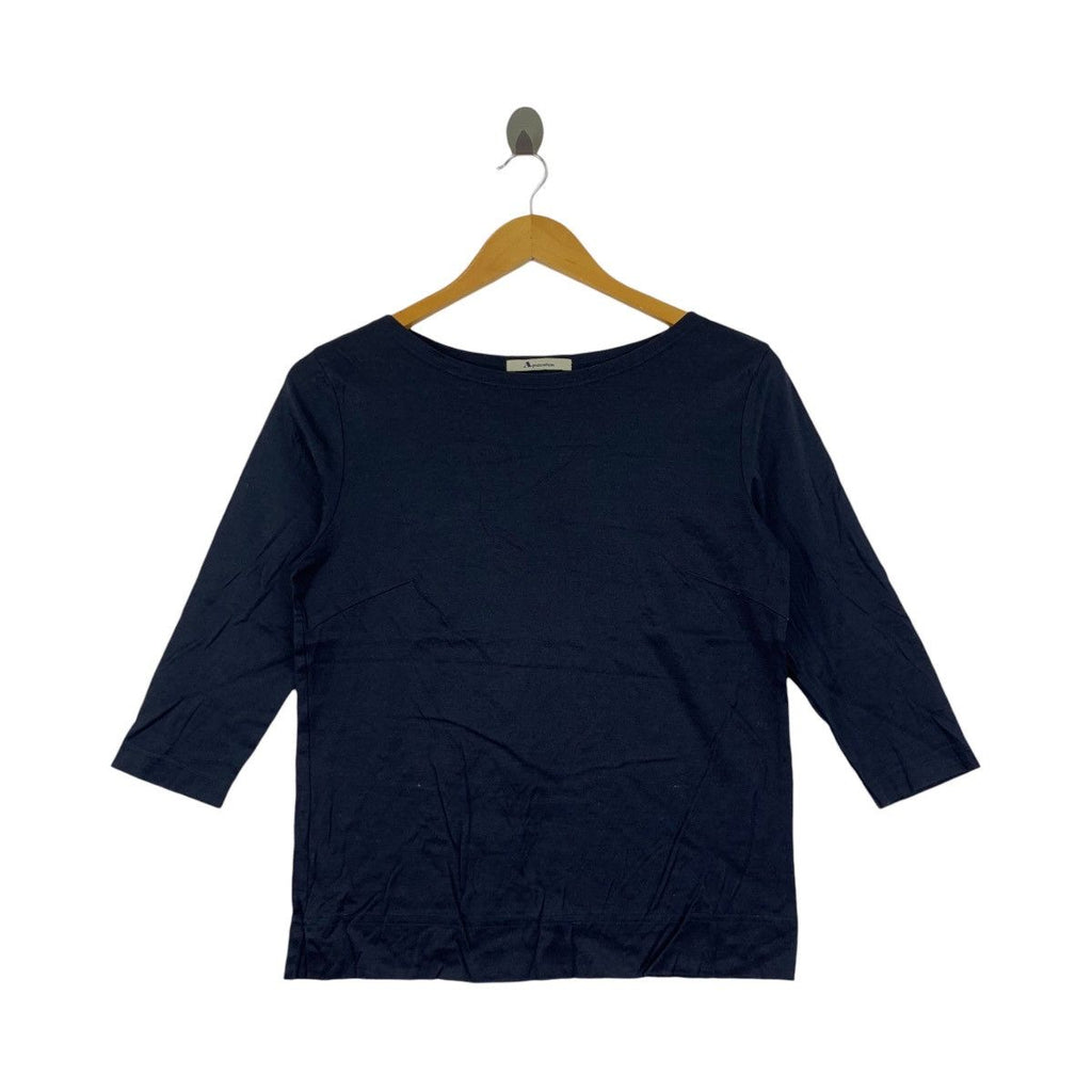 Vintage AQUASCUTUM LONDON Minimalist Design Tee Shirt Top Plain