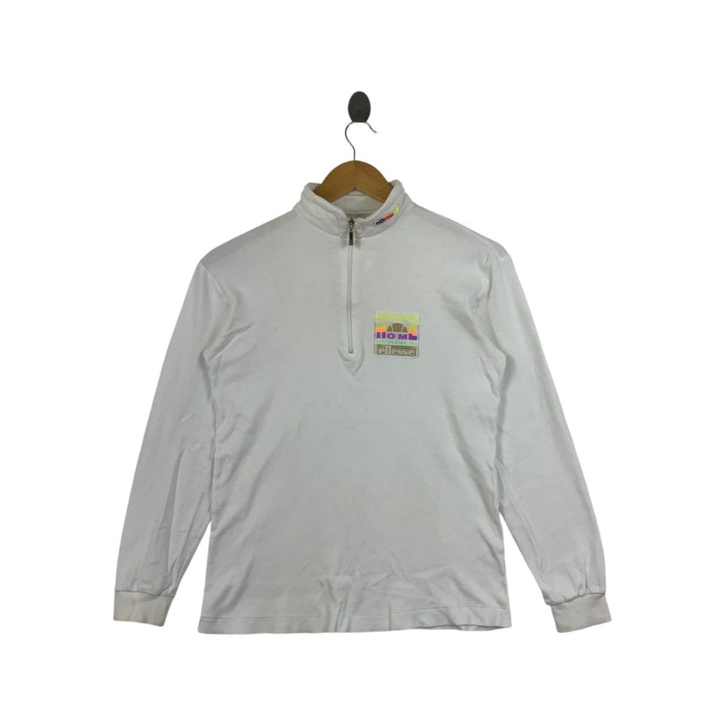 Vintage 90’ ELLESSE ITALIA x GOLDWIN Half Zipper Tee Shirt Top Tennis Sportswear