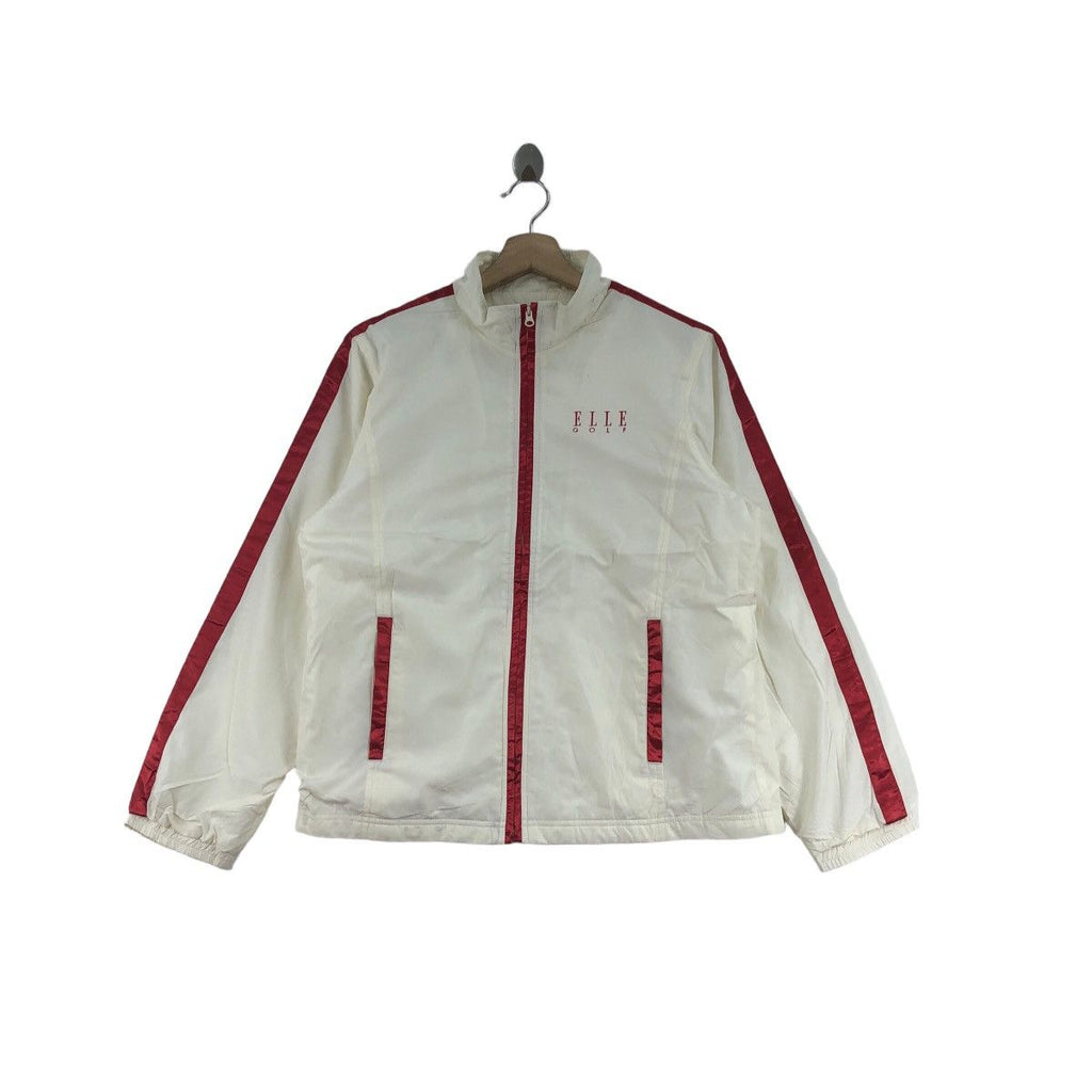 Vintage ELLE PARIS GOLF Collection Striped Jacket Windbreaker Magazine