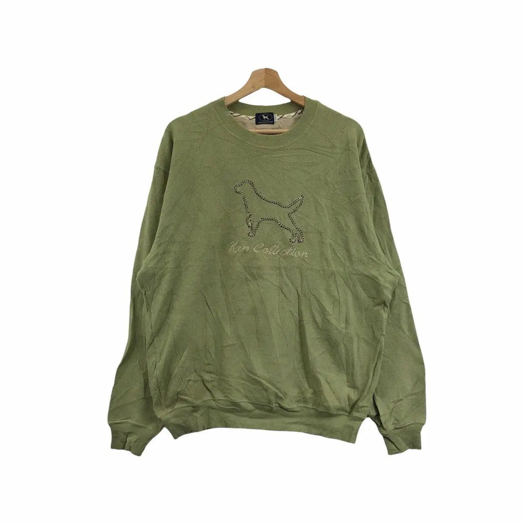 Vintage KEN COLLECTION PUPPY Embossed Logo Sweatshirt Pullover Sweater
