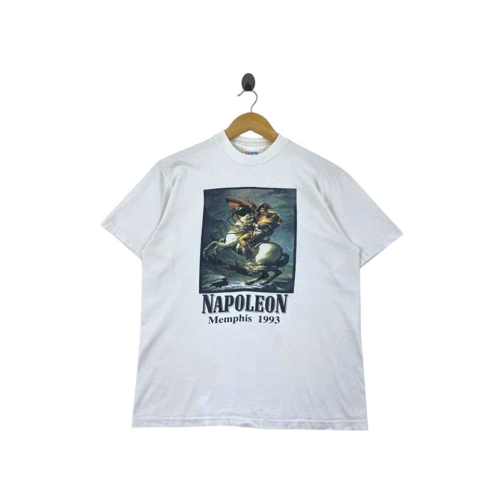 Vintage 1993 NAPOLEON MEMPHIS EXHIBITION Promo Tee Shirt Top Personal Potraits