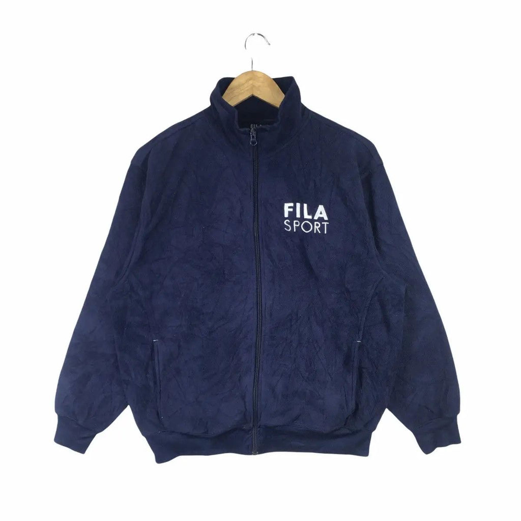 Vintage FILA SPORT TENNIS Fleece Jacket Sweater Windbreaker Zipper Outdoor