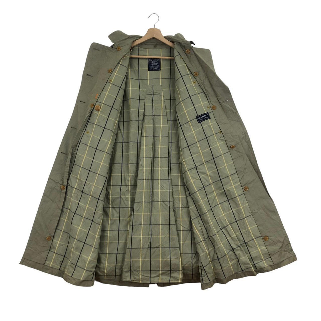 Vtg BURBERRY x MARUZEN TOKYO Peacoat Trench Coat Nova Checks Made In England