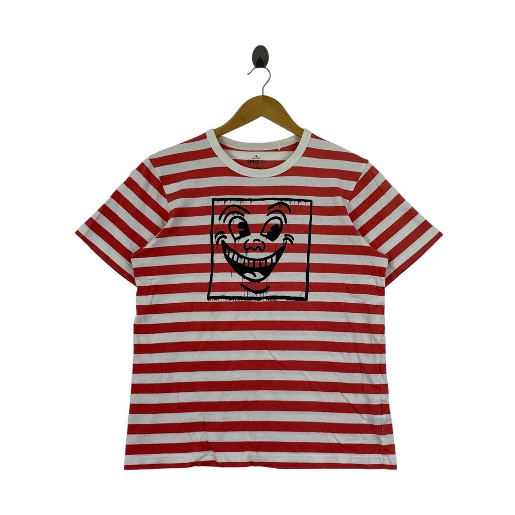 KEITH HARING x UNIQLO Smiley Face Pop Art Tee Shirt Top Illustration Artist