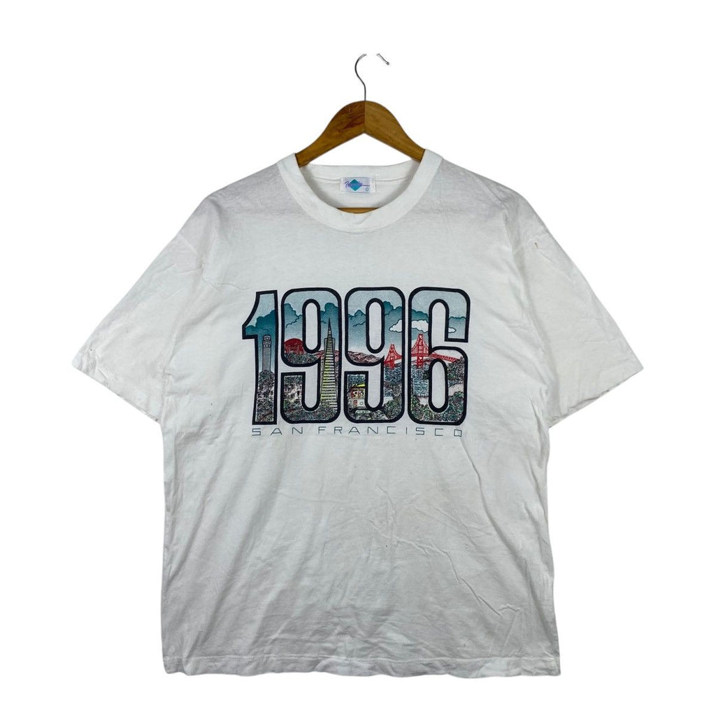 Vintage 1996 SAN FRANCISCO ILLUSTRATION Golden Gate Tee Shirt Top Made In USA