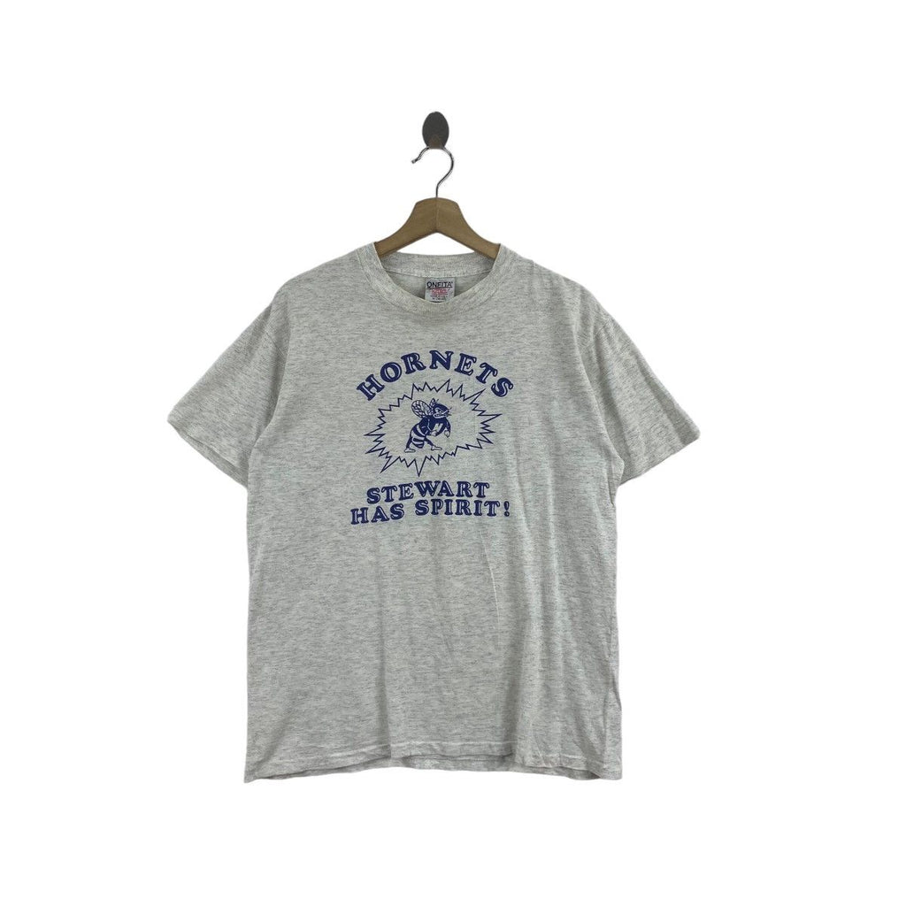 Vintage 90’ NBA HORNETS CHARLOTTE Stewart Spirit Tee Shirt Basketball National