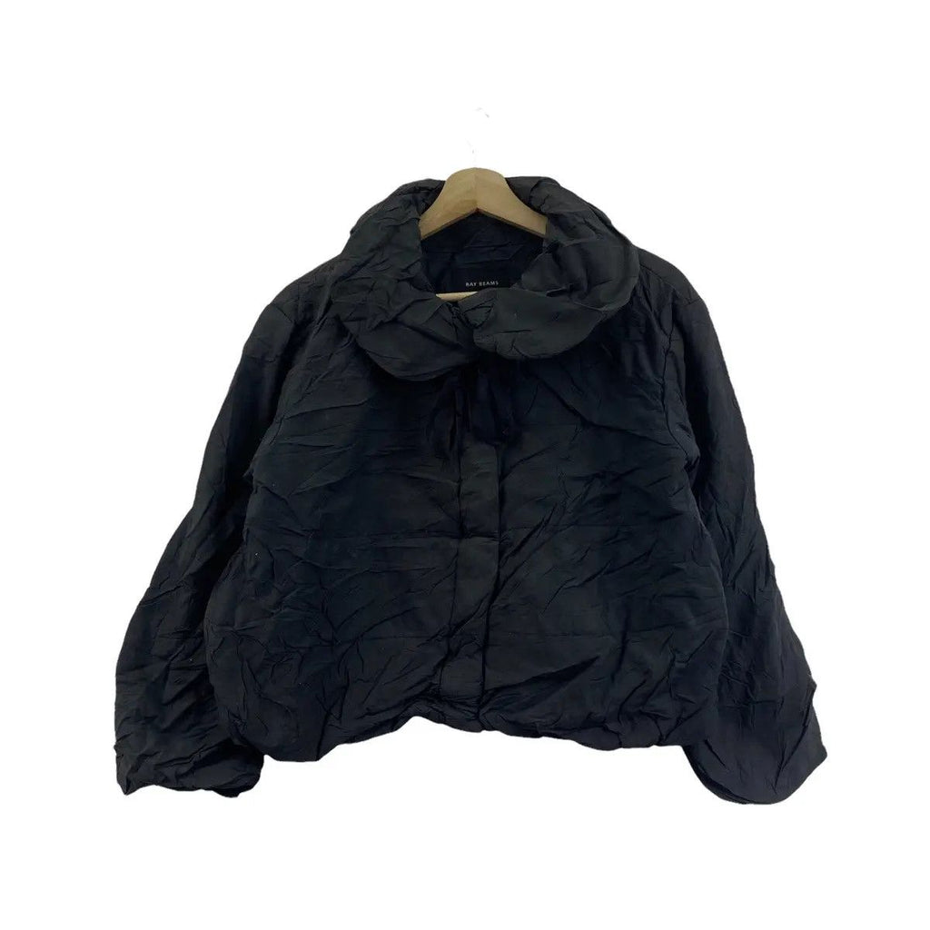 RAY BEAMS PLUS Japan Minimalist Design Black Puffer Jacket Parka Sweater Windbreaker