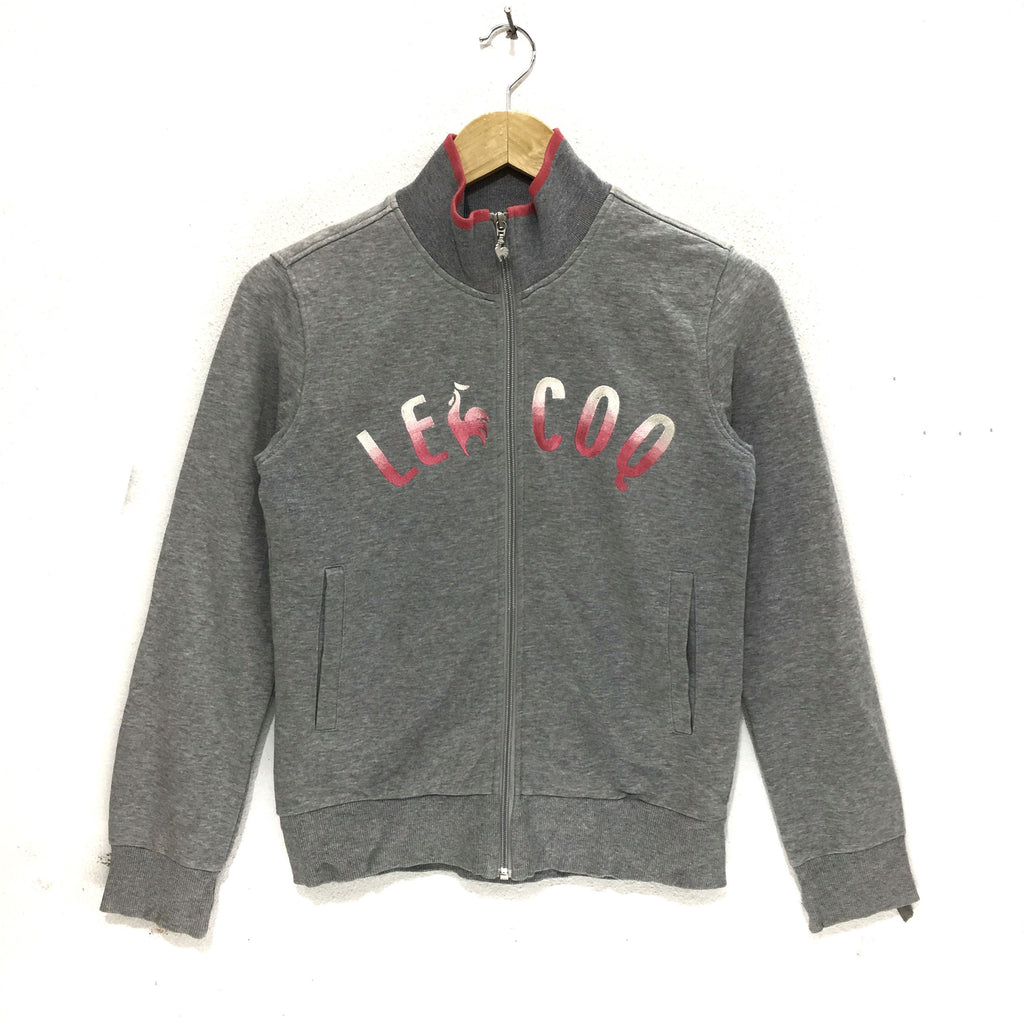 Vintage LE COQ SPORTIF Full Zipper Sweater Jacket Jumper French Sportswear Activewear