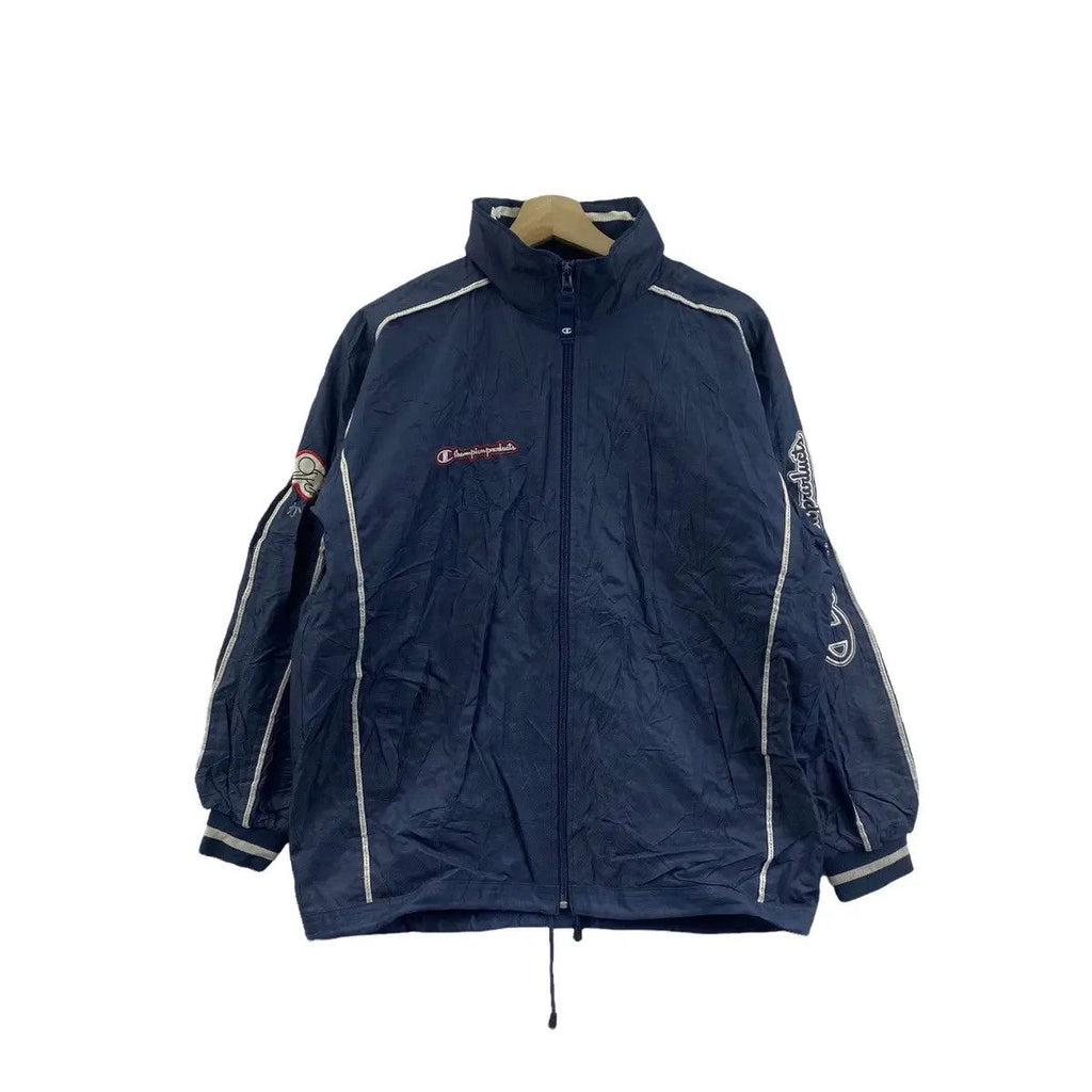 Vintage CHAMPION PRODUCTS USA Side Logo Blue Jacket Parka Sweater Windbreaker&nbsp;