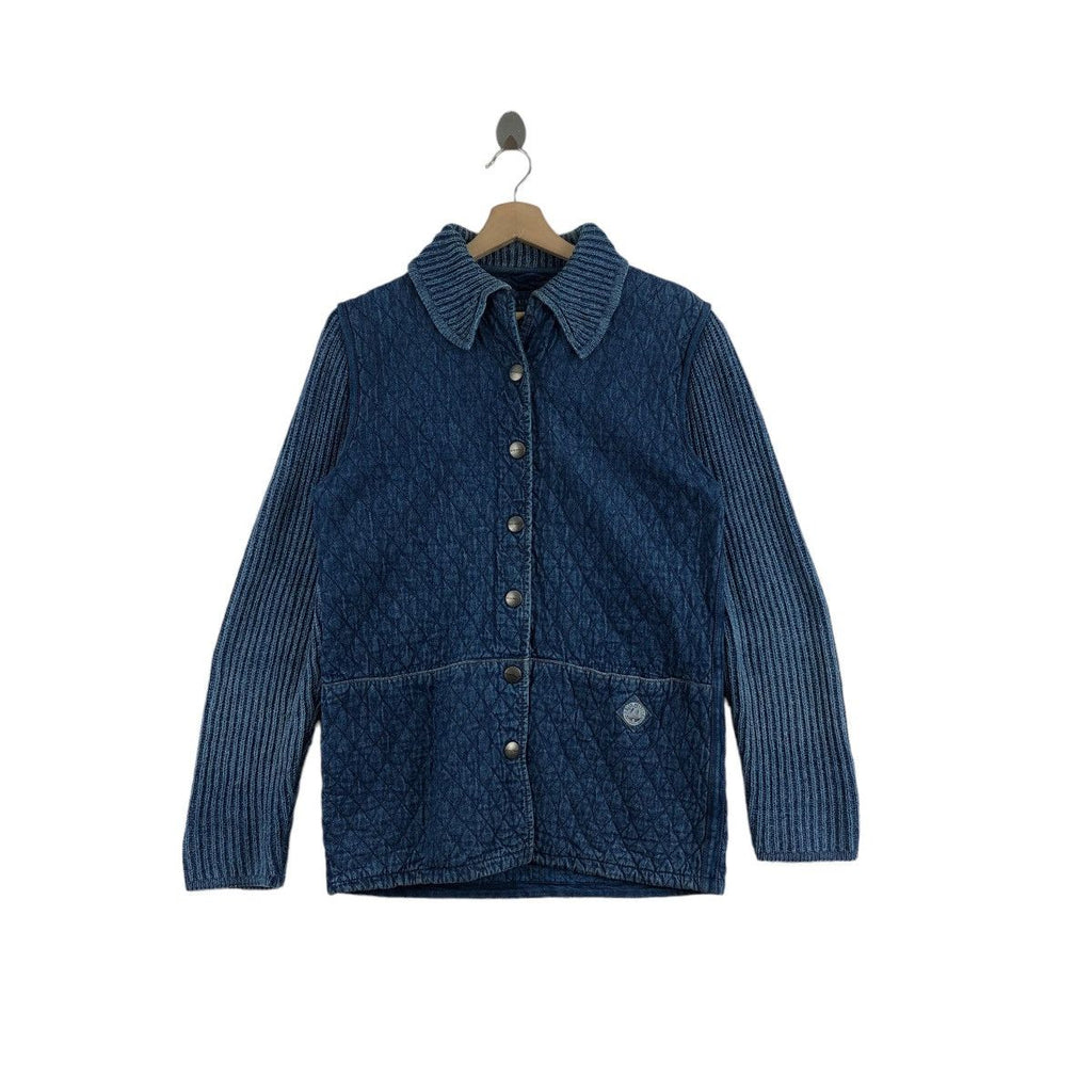 Vintage BLUE WILLI’S Pure Natural Garment Indigo Denim Jacket Quilted Parka