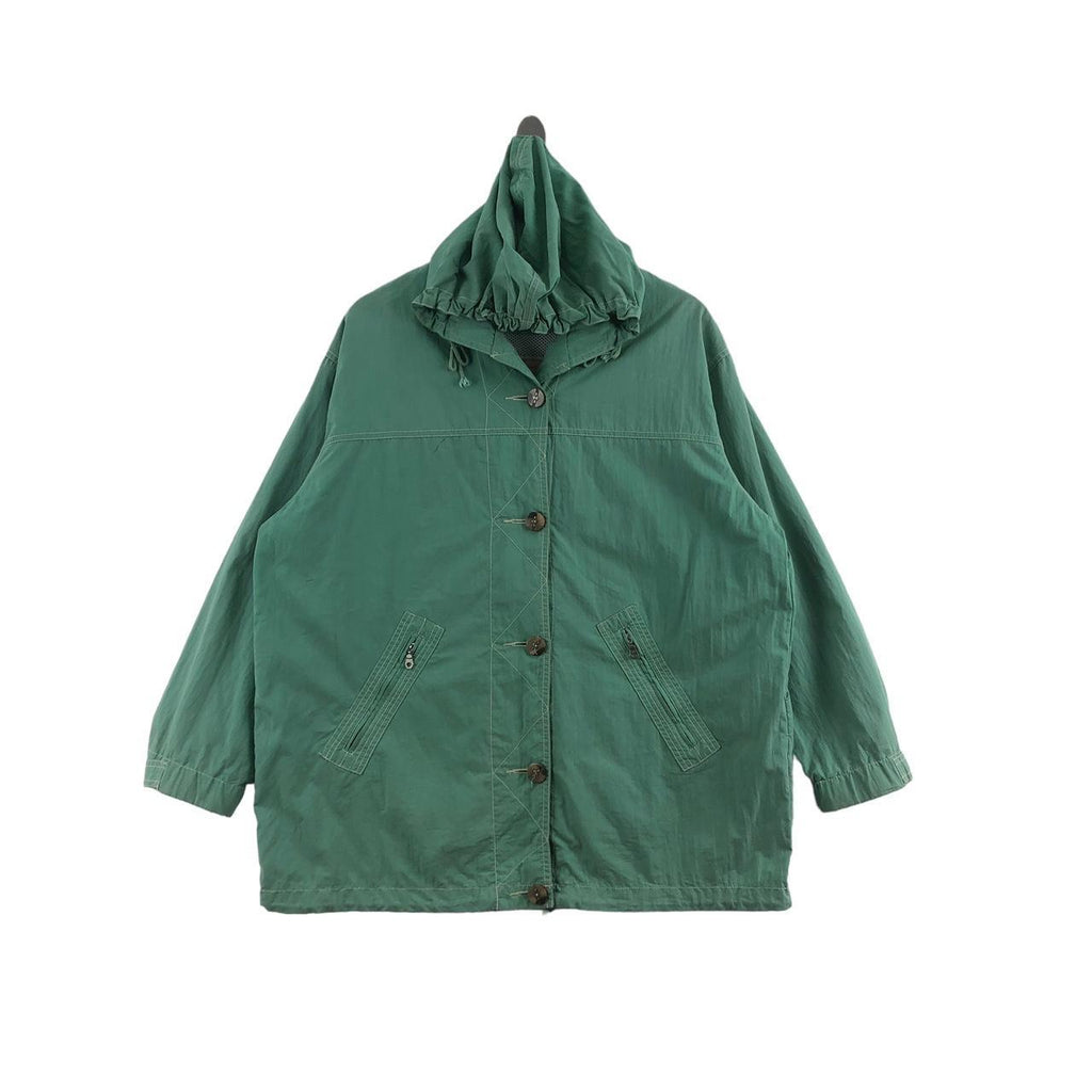 DOMO FASHION Of Holland Button Up Green Hooded Bomber Jacket