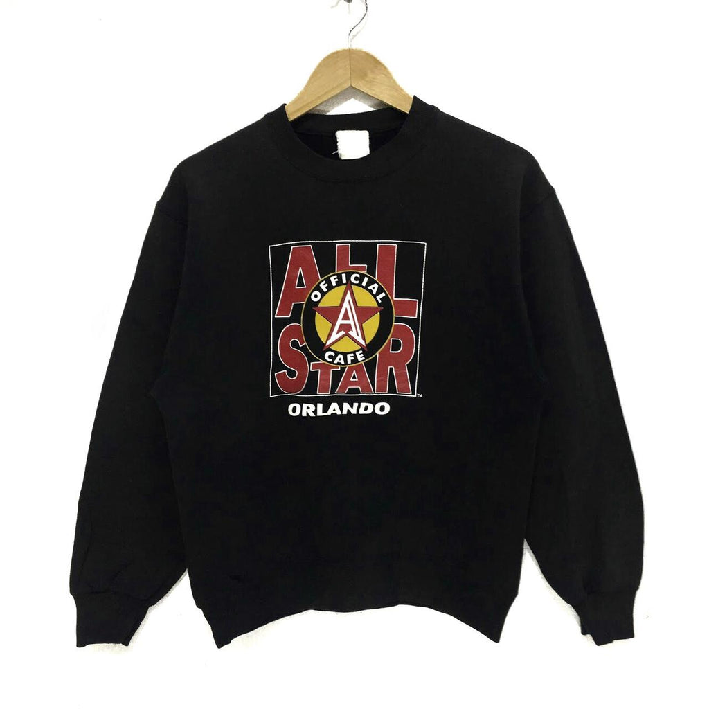 Vtg OFFICIAL ALL STAR CAFE Planet Hollywood Crewneck Big Logo Sweatshirt Jumper