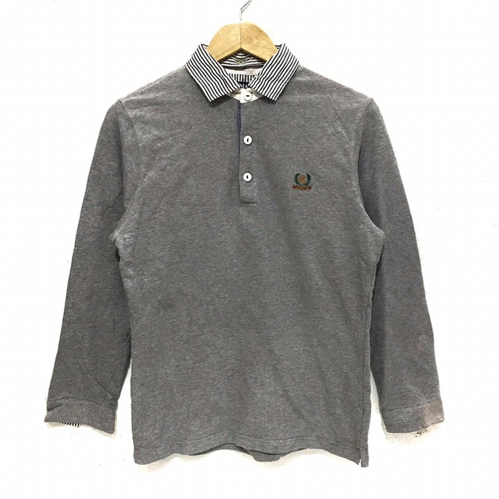 Vintage CHAPS RALPH LAUREN Crest Logo Casual Polo Tee Shirt Long Sleeve Country Olympic Sportsman