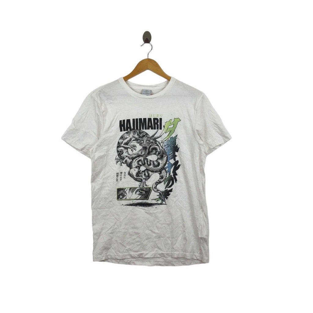 Vintage HAJIMARI ANIME DRAGON RYU Manga Tee Shirt Recycle Plastic Fabric Shonen Jumps