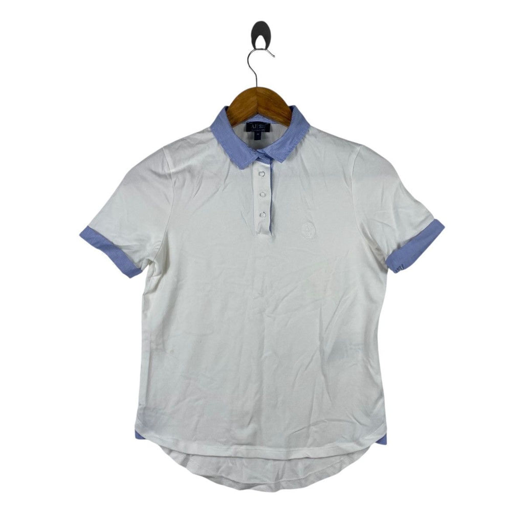 ARMANI JEANS EMPORIO Giorgio Plain Polo Tee Shirt Top Collar Minimalist Design