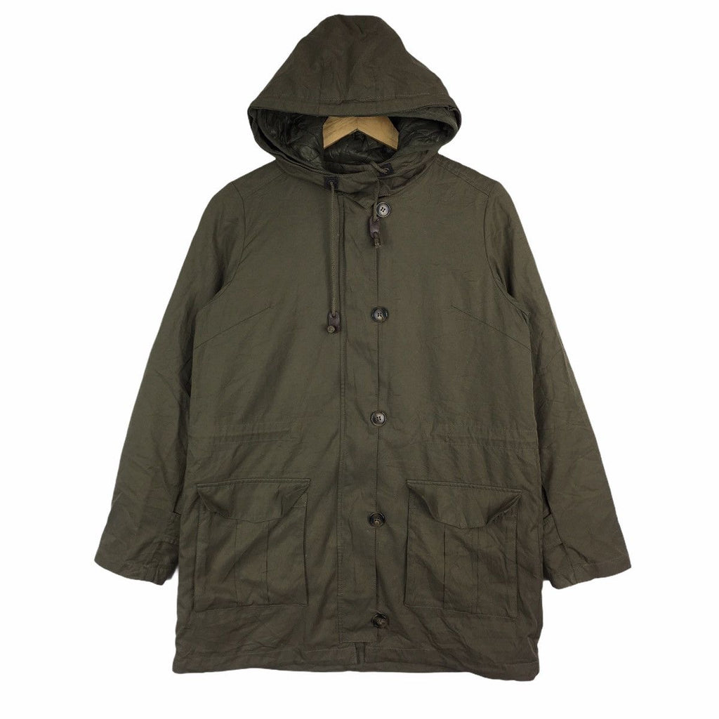 Vintage ELLE PARIS MAGAZINE Fish Tail Tactical Parka Trench Coat Jacket Windbreaker