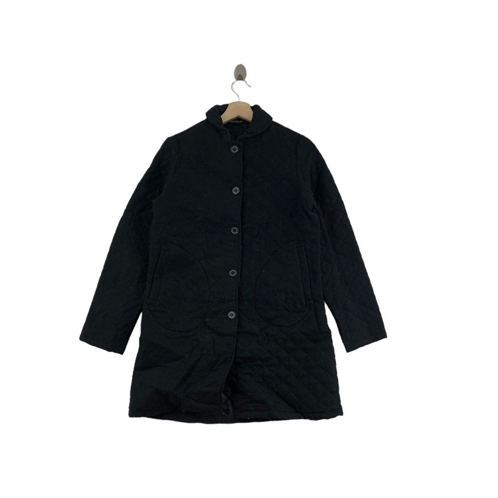 TRADITIONAL WEATHERWEAR Quilted Puffer Trench Coat Parka Windbreaker Jacket