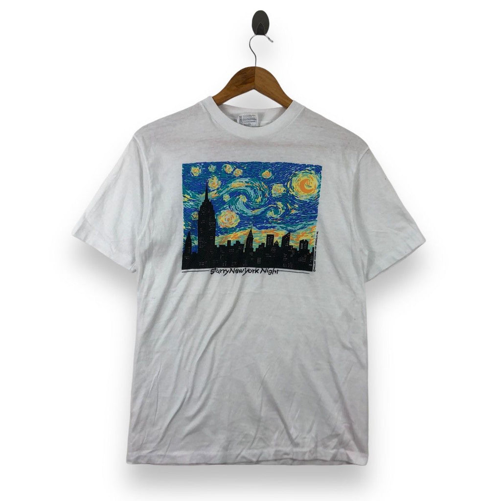 Vintage VINCENT VAN GOGH Starry Night New York Tee Shirt Top Painting MOMA