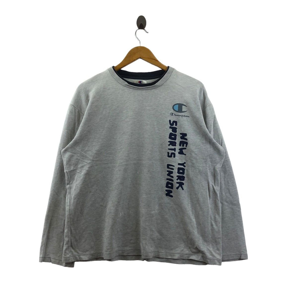 Vintage CHAMPION NEW YORK Sports Union Long Sleeve Tee Shirt Athletic