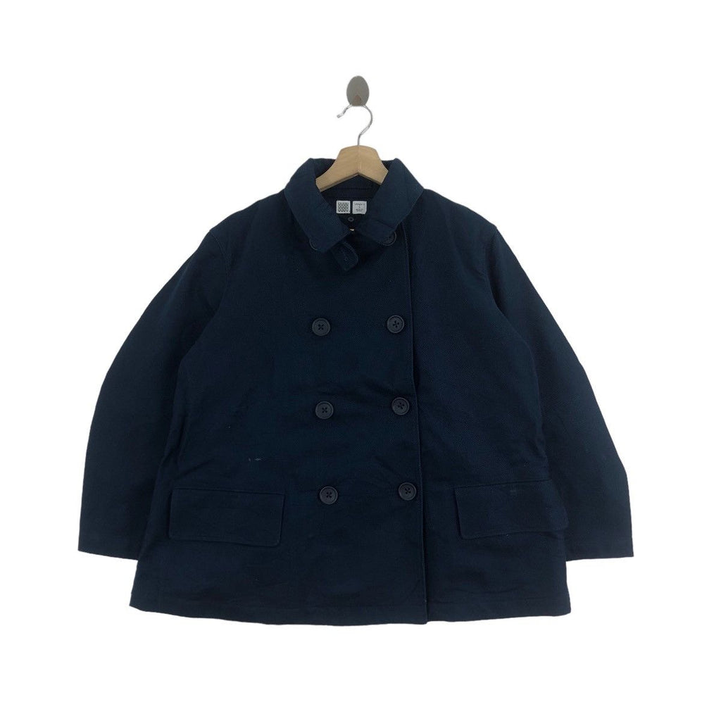 CHRISTOPHE LEMAIRE X UNIQLO UU Collection Double Breasted Pea Coat Overcoat Jacket Parka Windbreaker