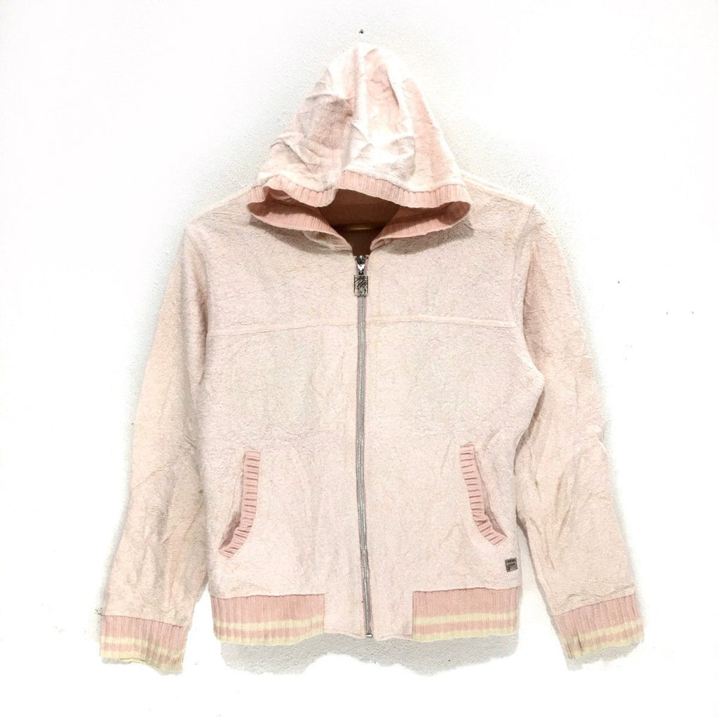 FILA BIELLA ITALIA Zipper Fleece Hoodie Jacket Borg