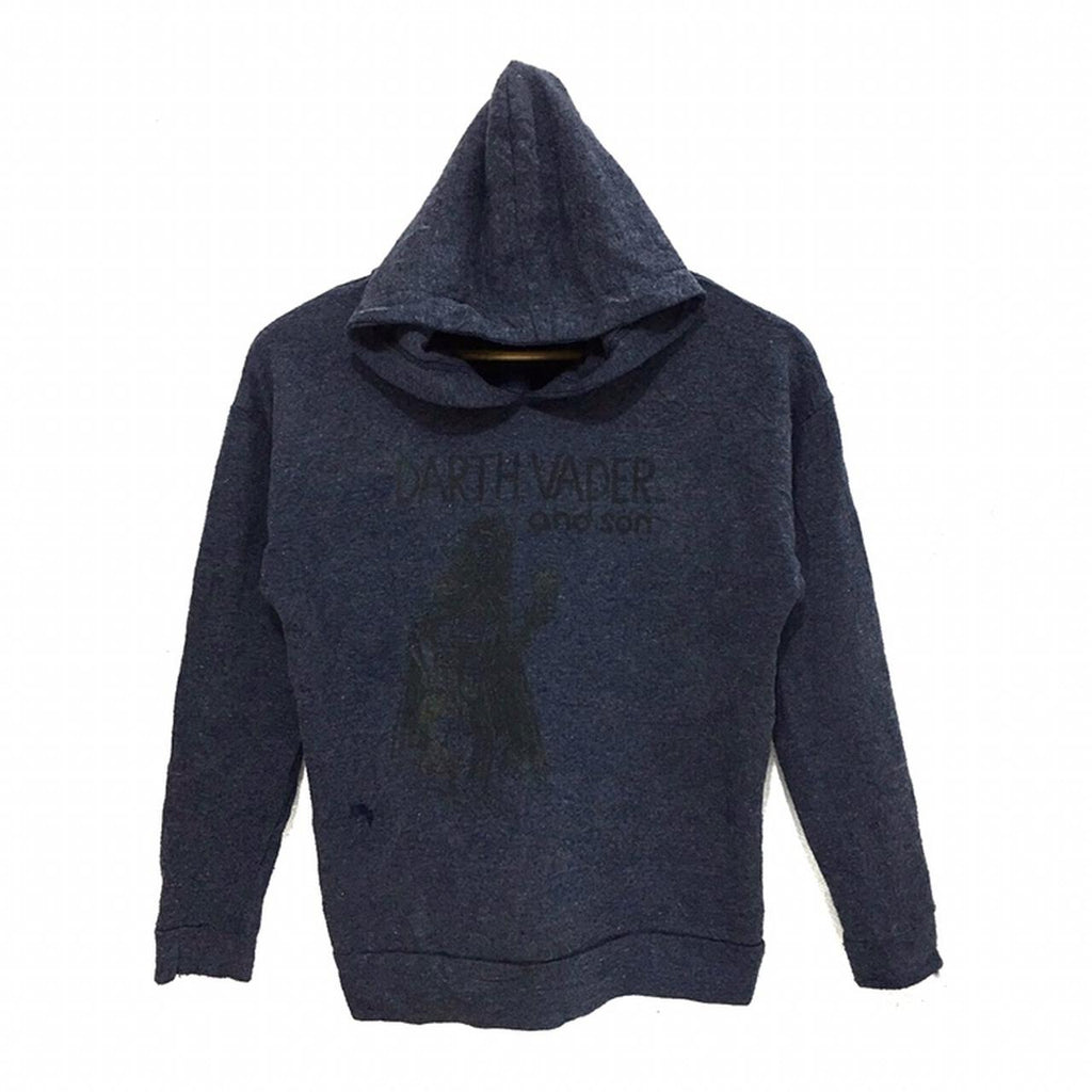 Vintage DARTH VADER & SONS Star Wars A New Hope Hoodie Hooded Sweater Sweatshirt Pullover Jumper Lucas Film Movie