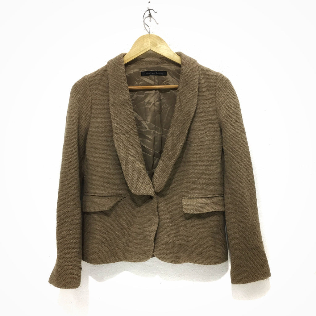 UNITED ARROWS Green Label Relaxing Peacoat Button Brown Jacket Coat Size 38