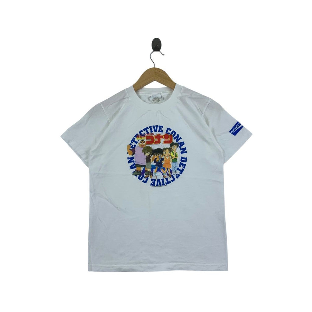 Vintage 1996 DETECTIVE CONAN Case Closed Movie Tee Shirt Top Shonen Jump Anime Manga