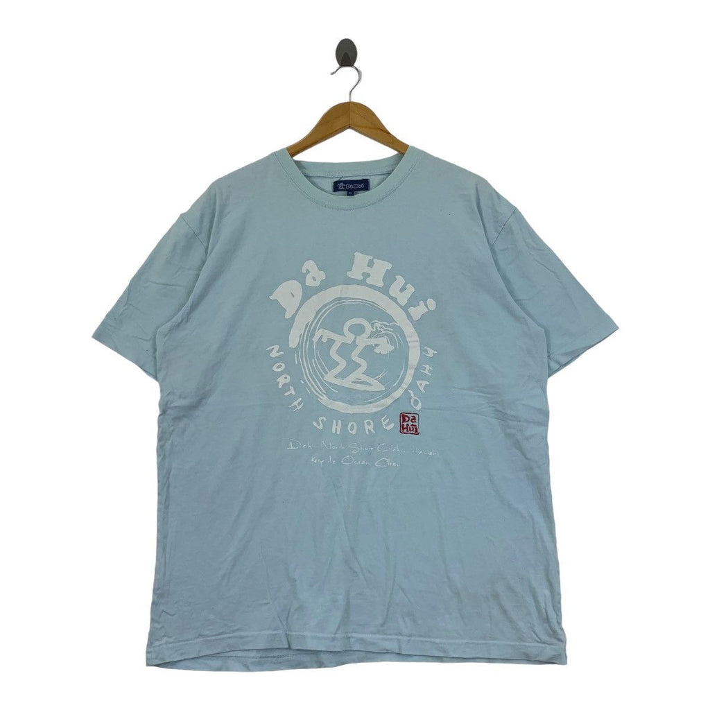 Vintage DA HUI SURF North Shore Stickman Tee Shirt Top Suzu Kei