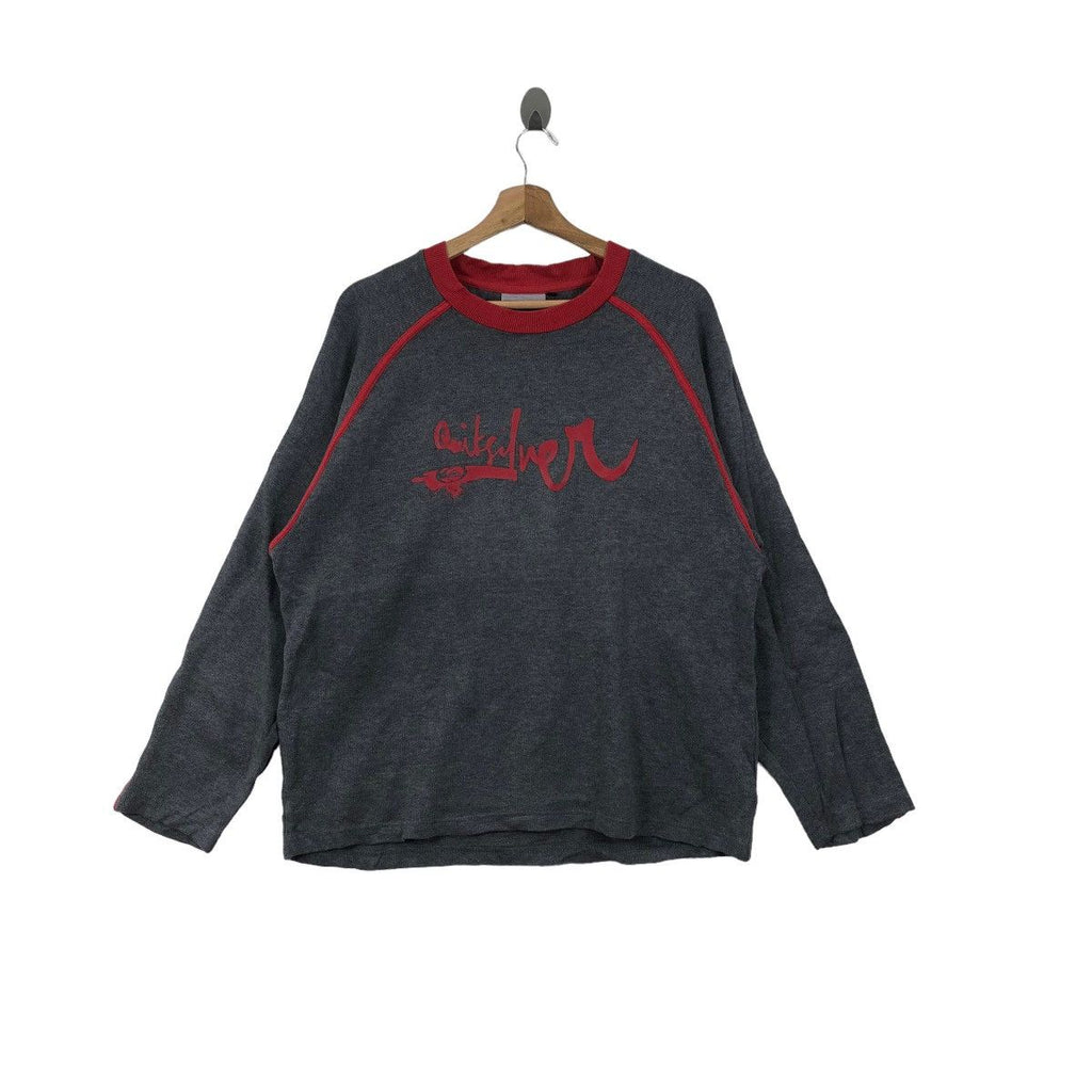 Vintage QUIKSILVER SURFING GRAFFITI Stock Logo Sweatshirt Sweater Crewneck Pullover Jumper