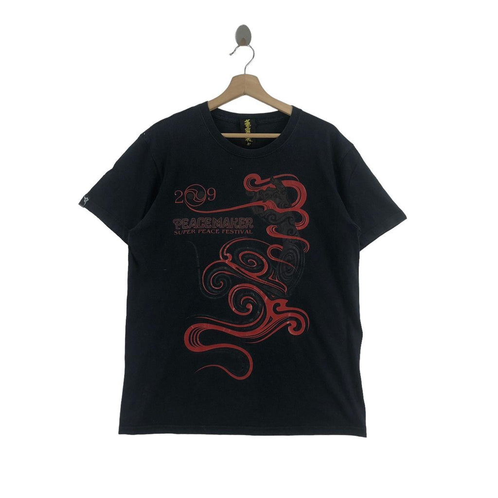 SUPER PEACE FESTIVAL Peacemaker Concert Loudness Tee Shirt Kaiki Gesshoku Bat Cave