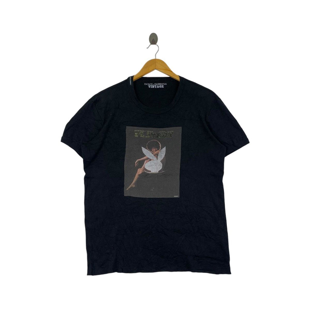 DOLCE & GABBANA x PLAYBOY Darine Stern Cover Tee Shirt Top Iconic Magazine Photograph