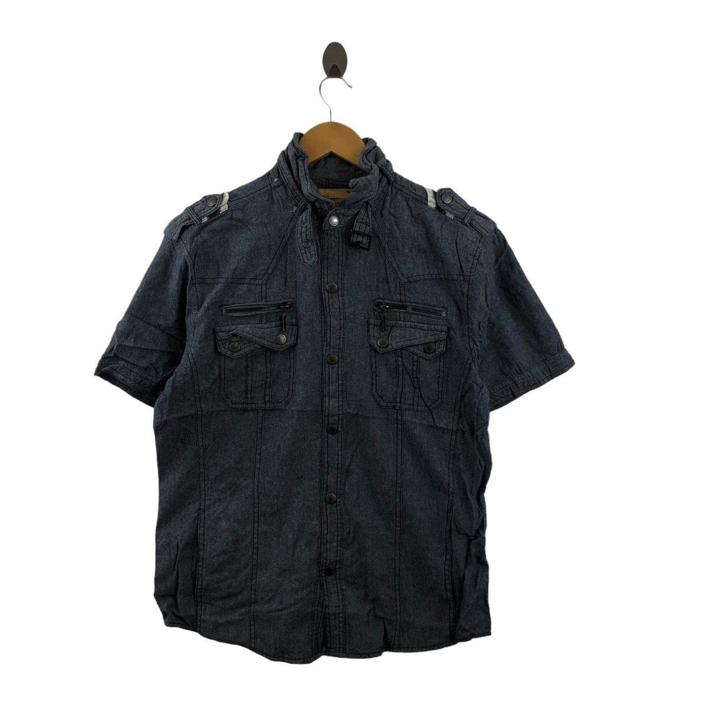 Vintage ANARCHY UK Kill To Survive Blood Sucker Punk Shirt Tee Button Up