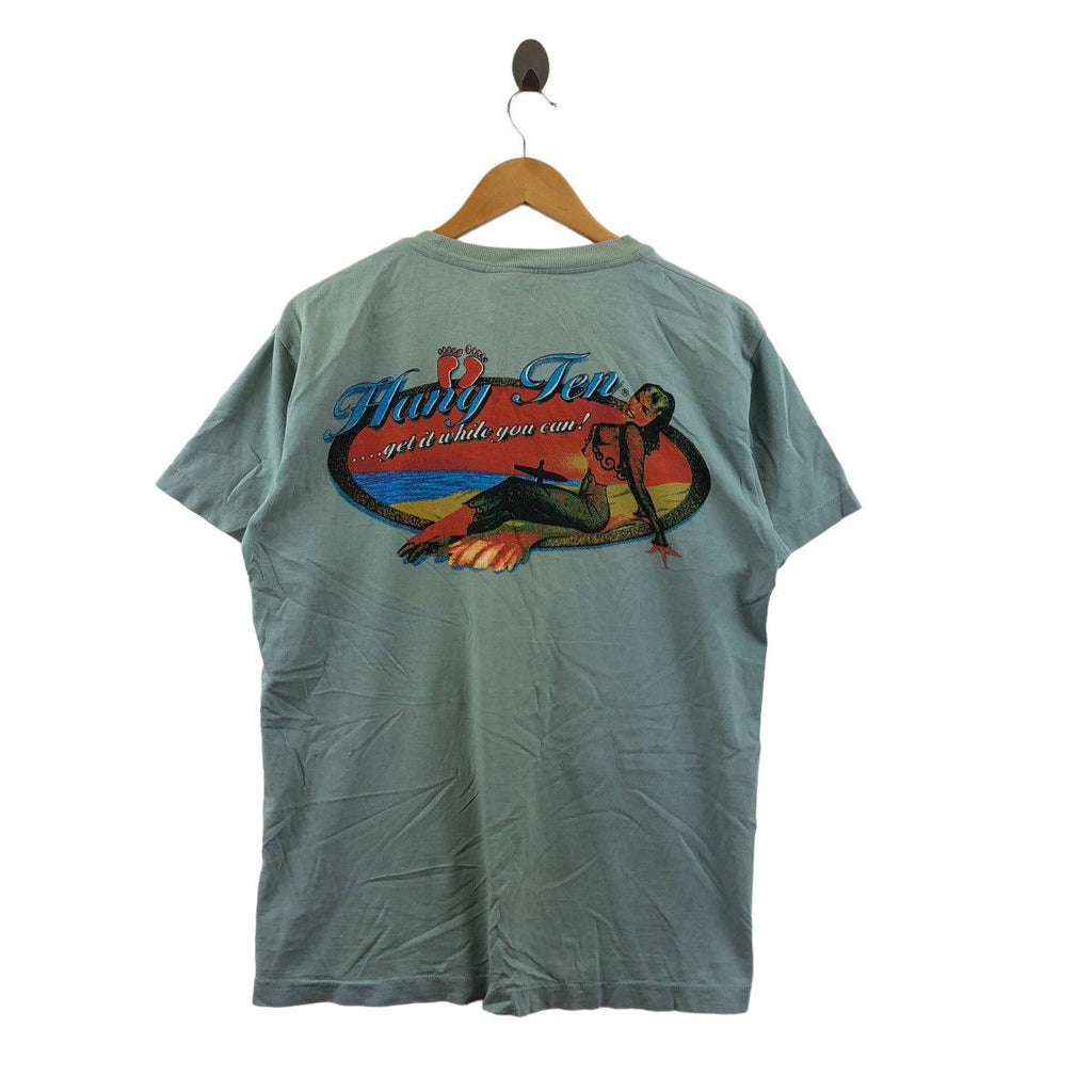 Vintage 90’ HANG TEN HAWAII Little Mermaid Made In USA Tee Shirt Top Honolulu Surf