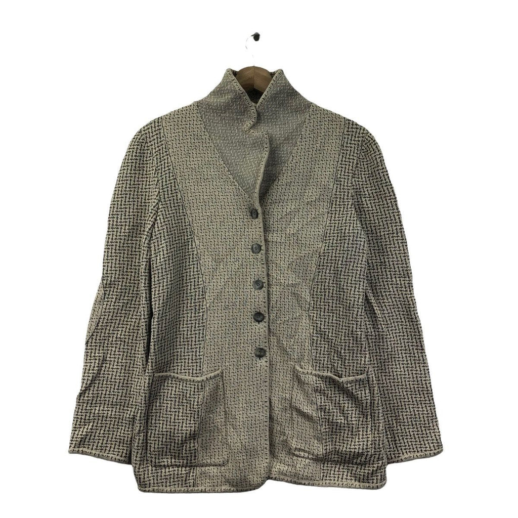 Vintage ESCADA MARGARETHA LEY Made In Hungary Striped Jacket Cardigan Blouse Sport Coat