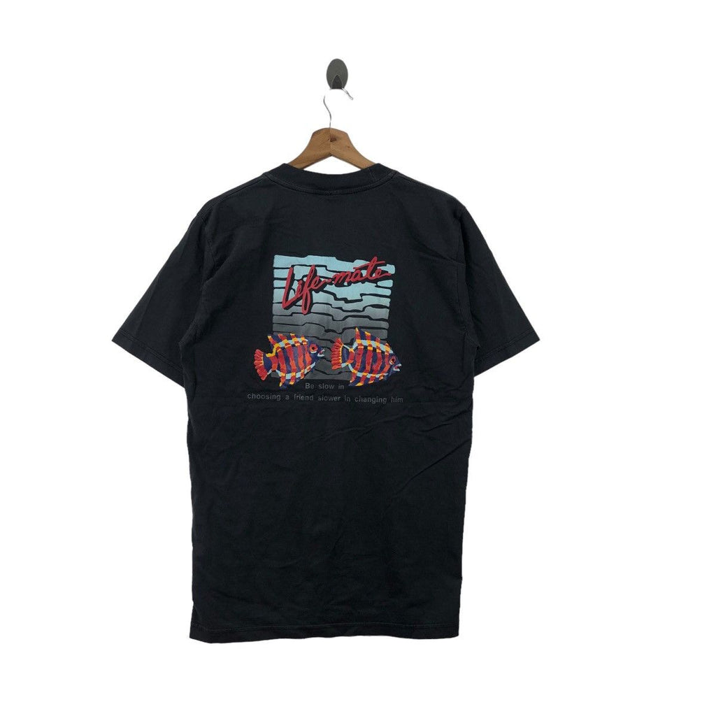 Vintage LIFE MATE SURF HAWAII Nimo Art Painting Tee Shirt Top Beach Summer