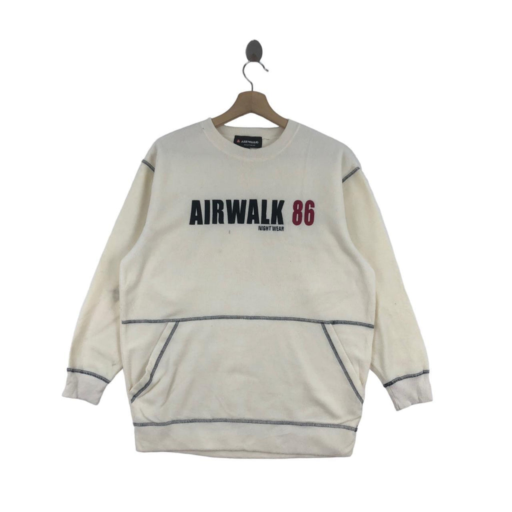 Vtg AIRWALK 1986 NIGHTWEAR Skate Graffiti Fleece Sweater Pullover