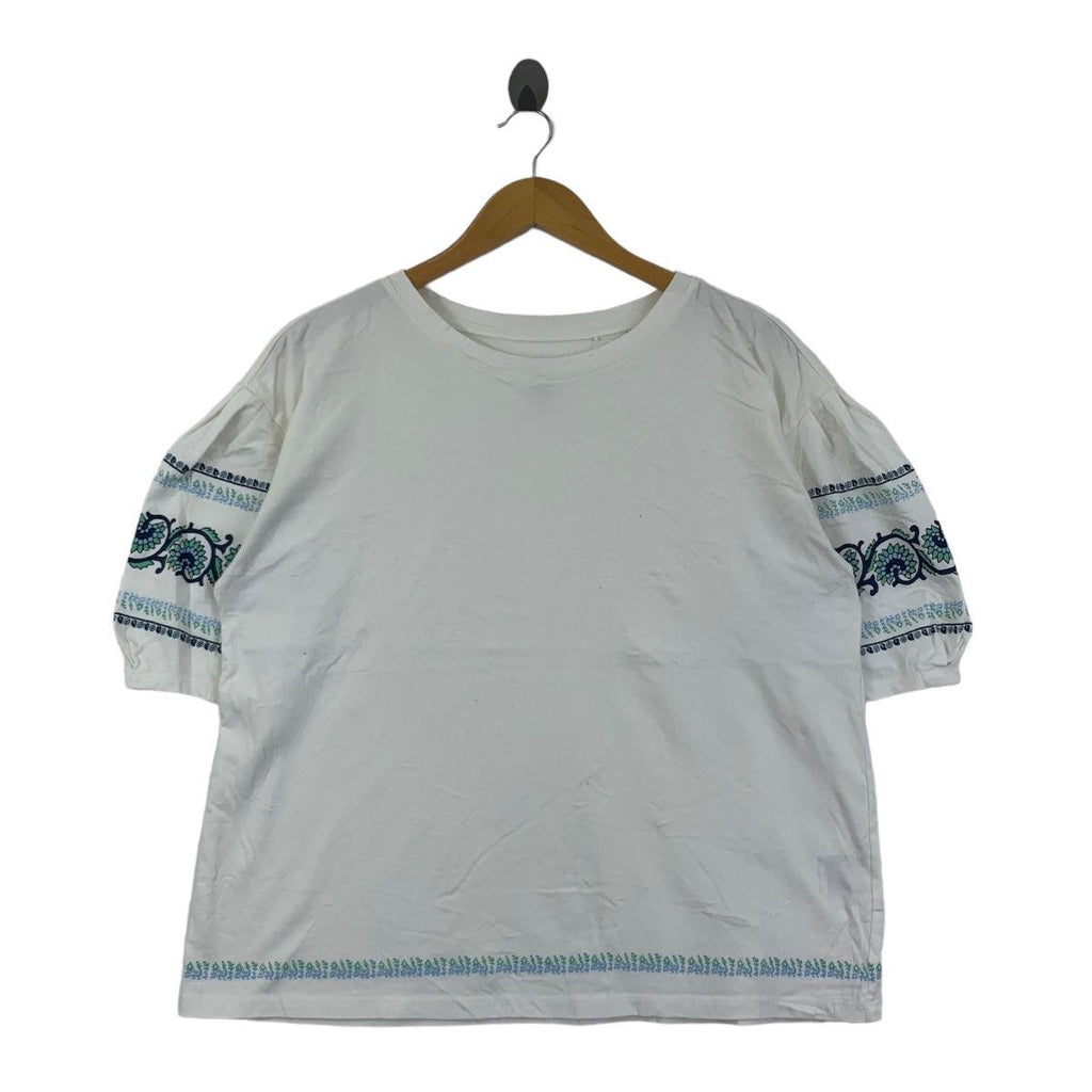 ANNA SUI x UNIQLO Flower Floral Paisley Tee Shirt Top Illustration Artist