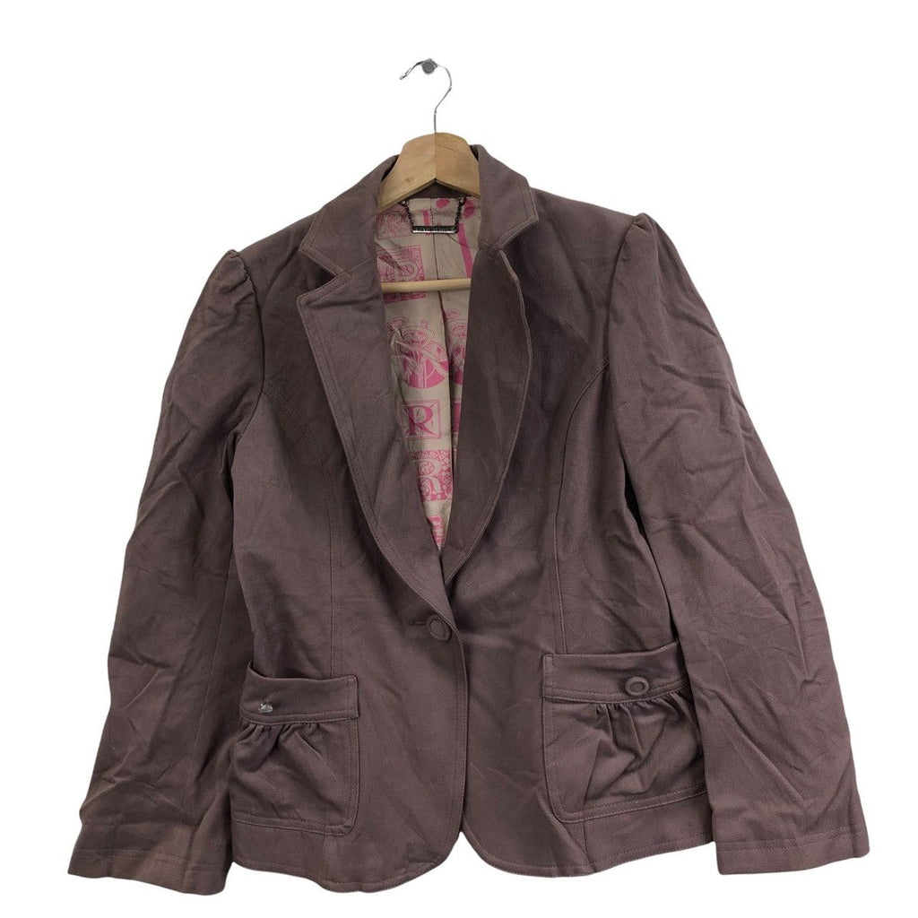 Vintage REVISITATION SCOTT HENSHALL 1 Button Blazer Coat Suit Formal Jacket Made In Italy