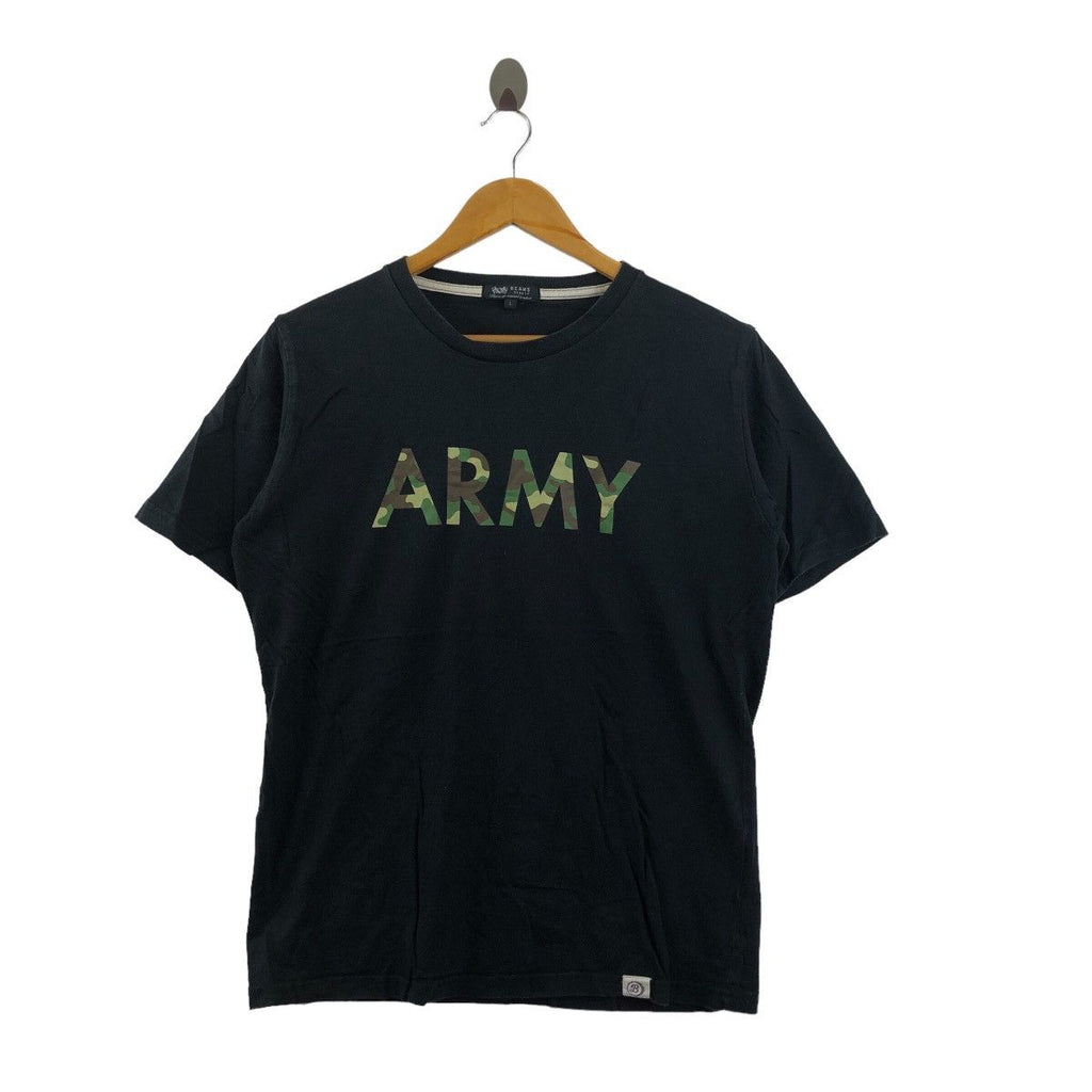 Vintage BEAMS PLUS HEART Collection Army Camo Tee Shirt Camouflage