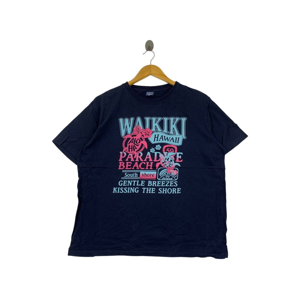WAIKIKI HAWAII ALOHA Paradise Beach South Shore Tee Shirt Top Gentle Breeze Beach